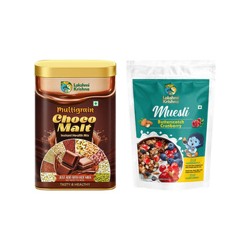 Multi Grain Choco Malt + Muesli Butterscotch Cranberry(500g)