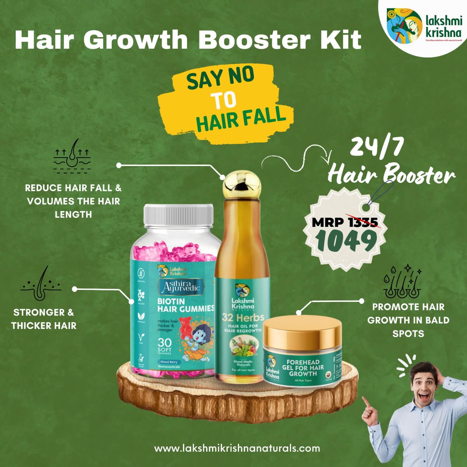 Buy Hair growth Booster Kit  Lakshmi krishna naturals