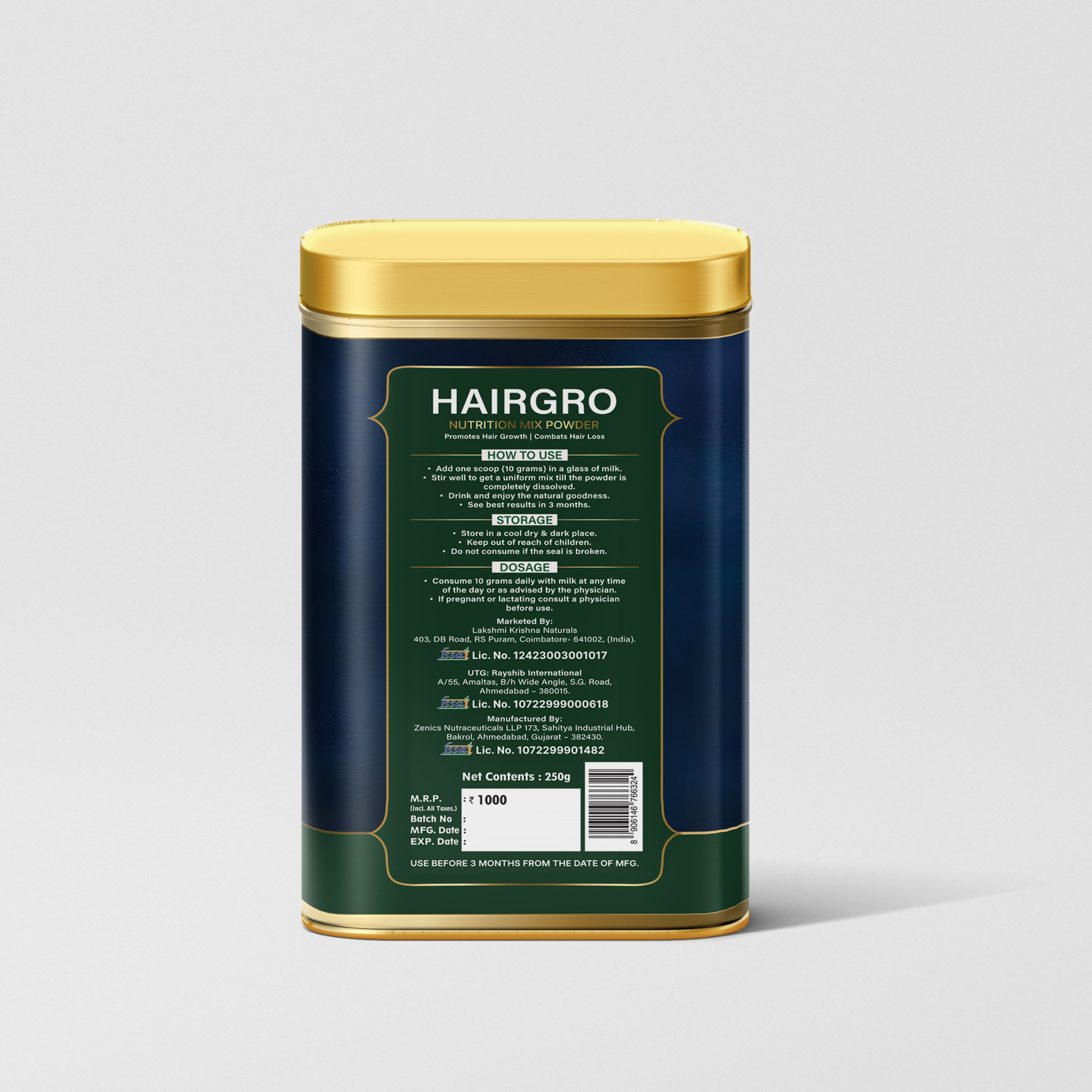 Hairgro + Redensyl Combo