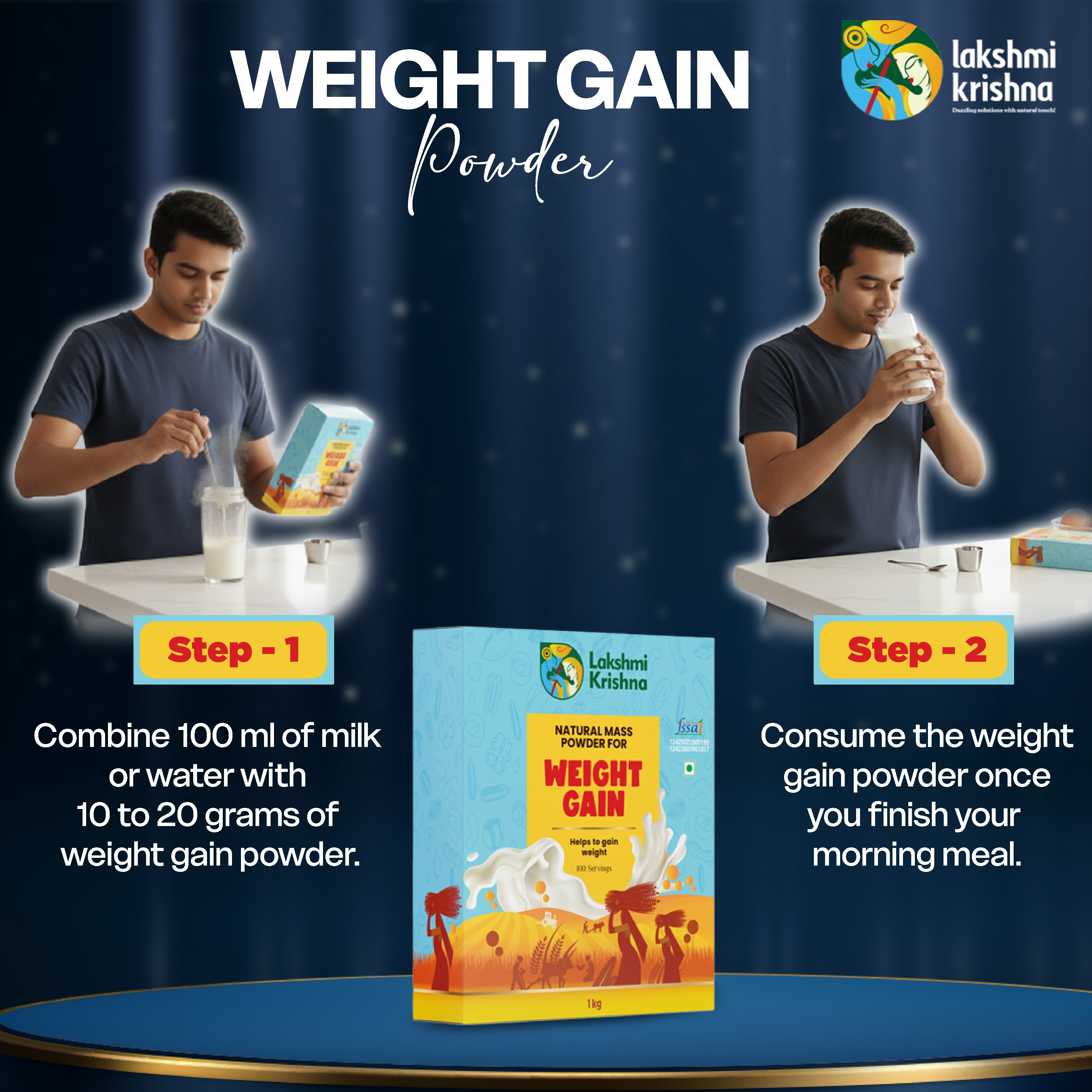 Natural Mass Powder for Weight Gain(1kg)