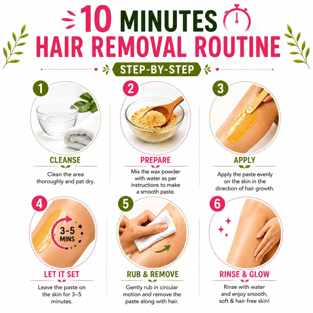 Turmeric Painless Wax Powder(Face & Body)