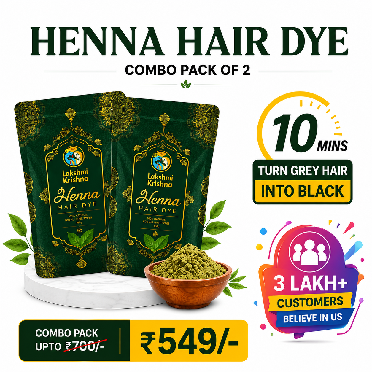 Henna Hair Dye Combo