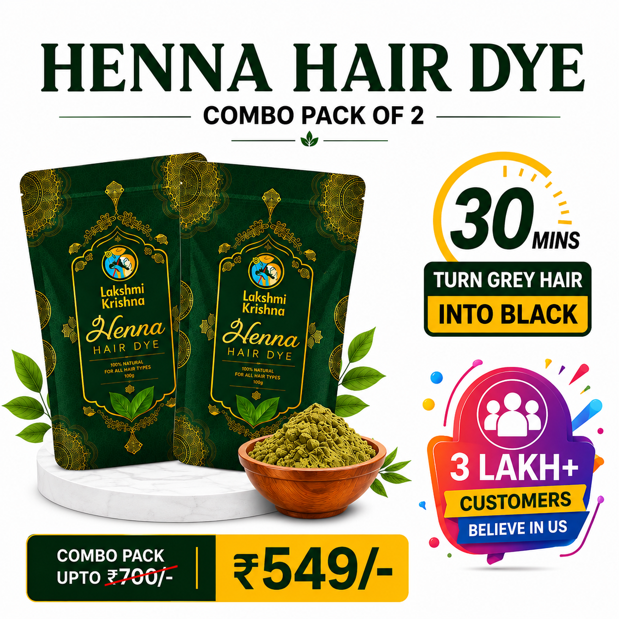 Henna Hair Dye Combo