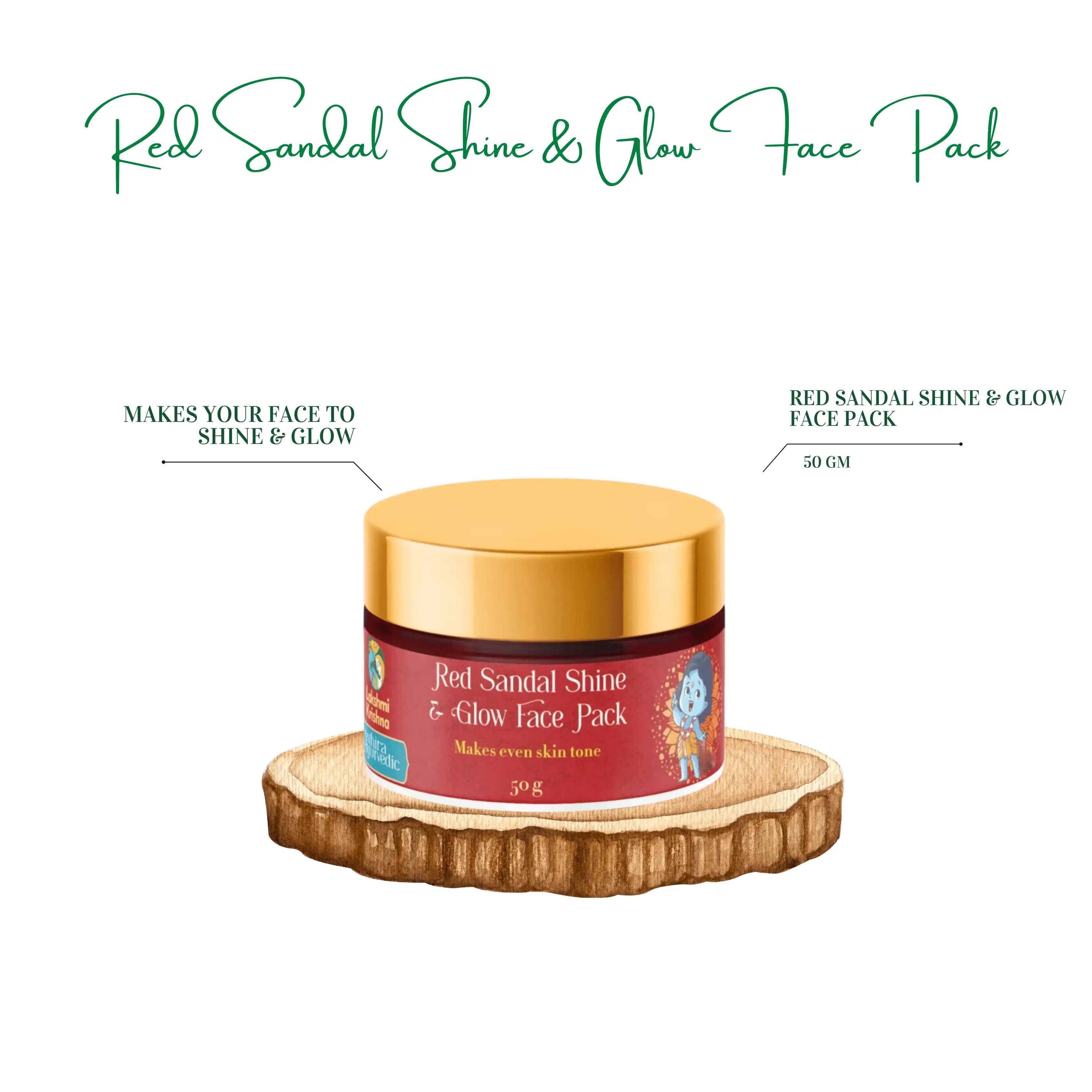 Red Sandal Shine & Glow Face Pack