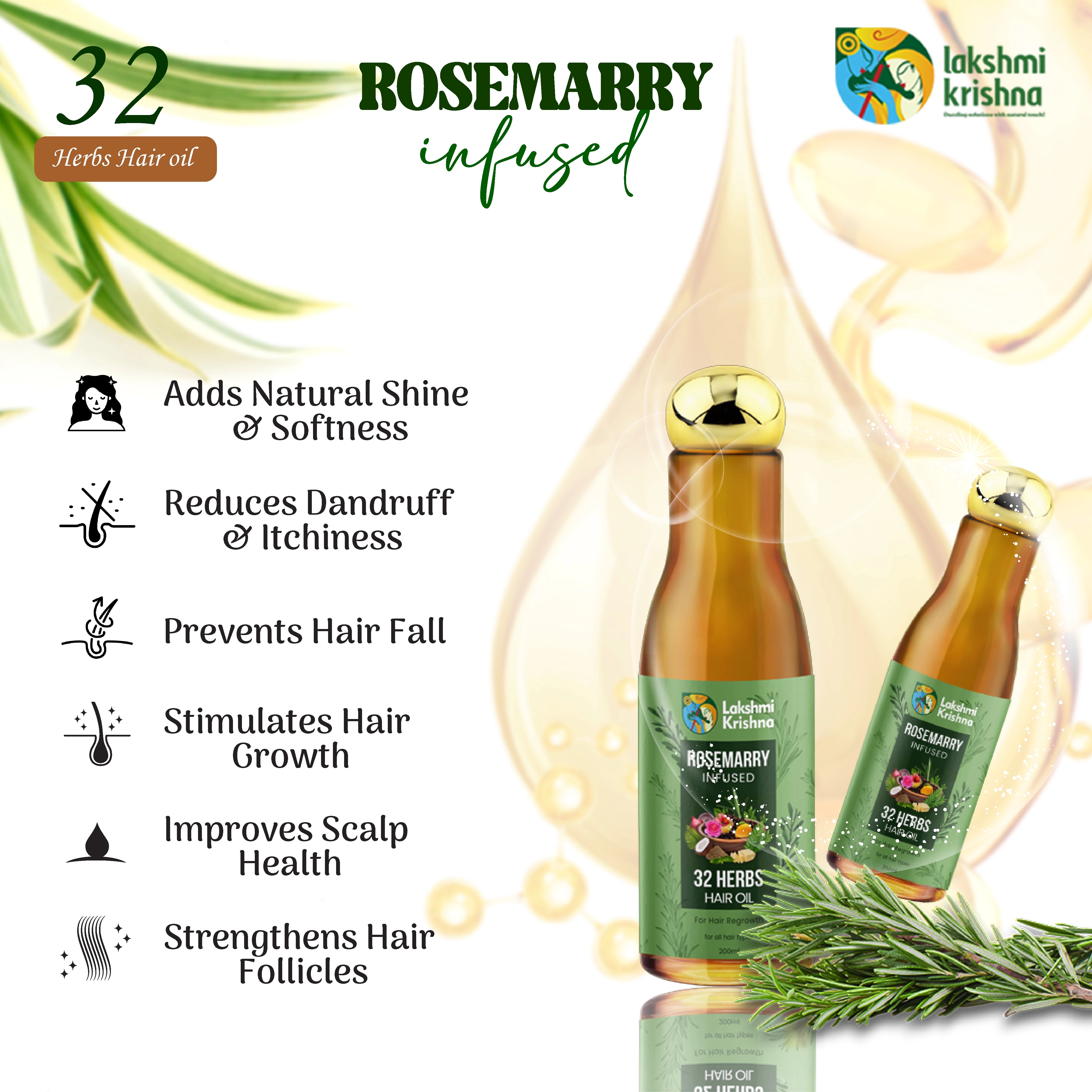 32 Herbs Hair Regrowth Oil