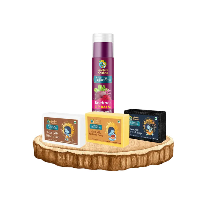 Beetroot Lip Balm + Combo of Goat Milk Soap