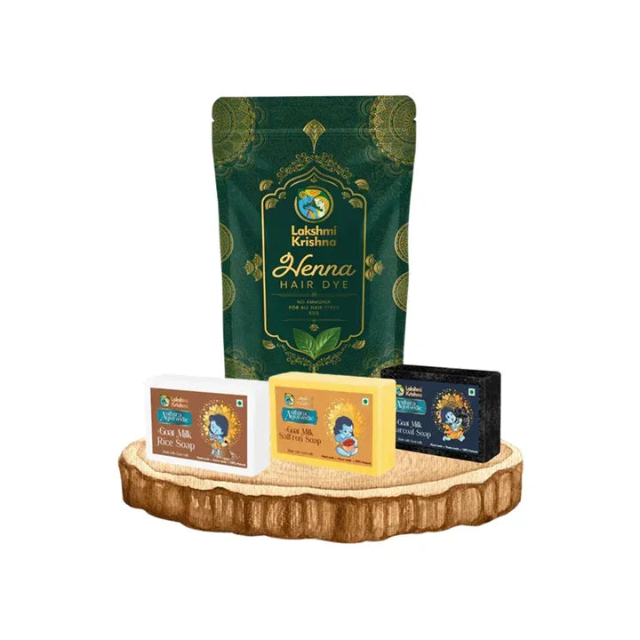 Henna Hair Dye + Goat Milk Soap Combo – Lakshmi Krishna Naturals