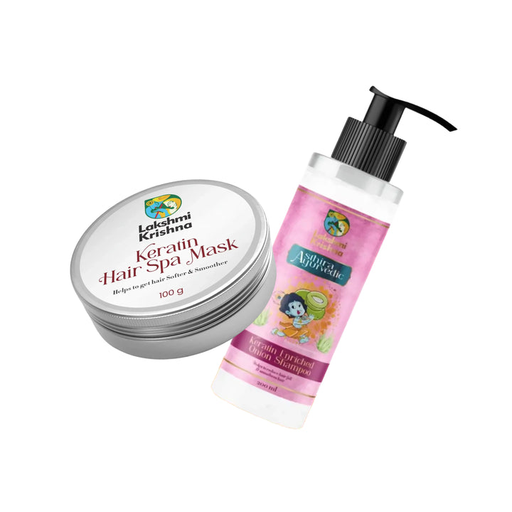 Keratin Enriched Onion Shampoo + Keratin Hair Spa Mask